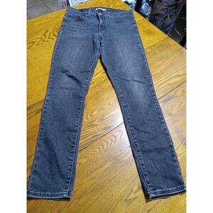 LEVI STRAUSS Jeans Womens 30 BLACK Faded SHAPING SKINNY Used Preowned Denim Work